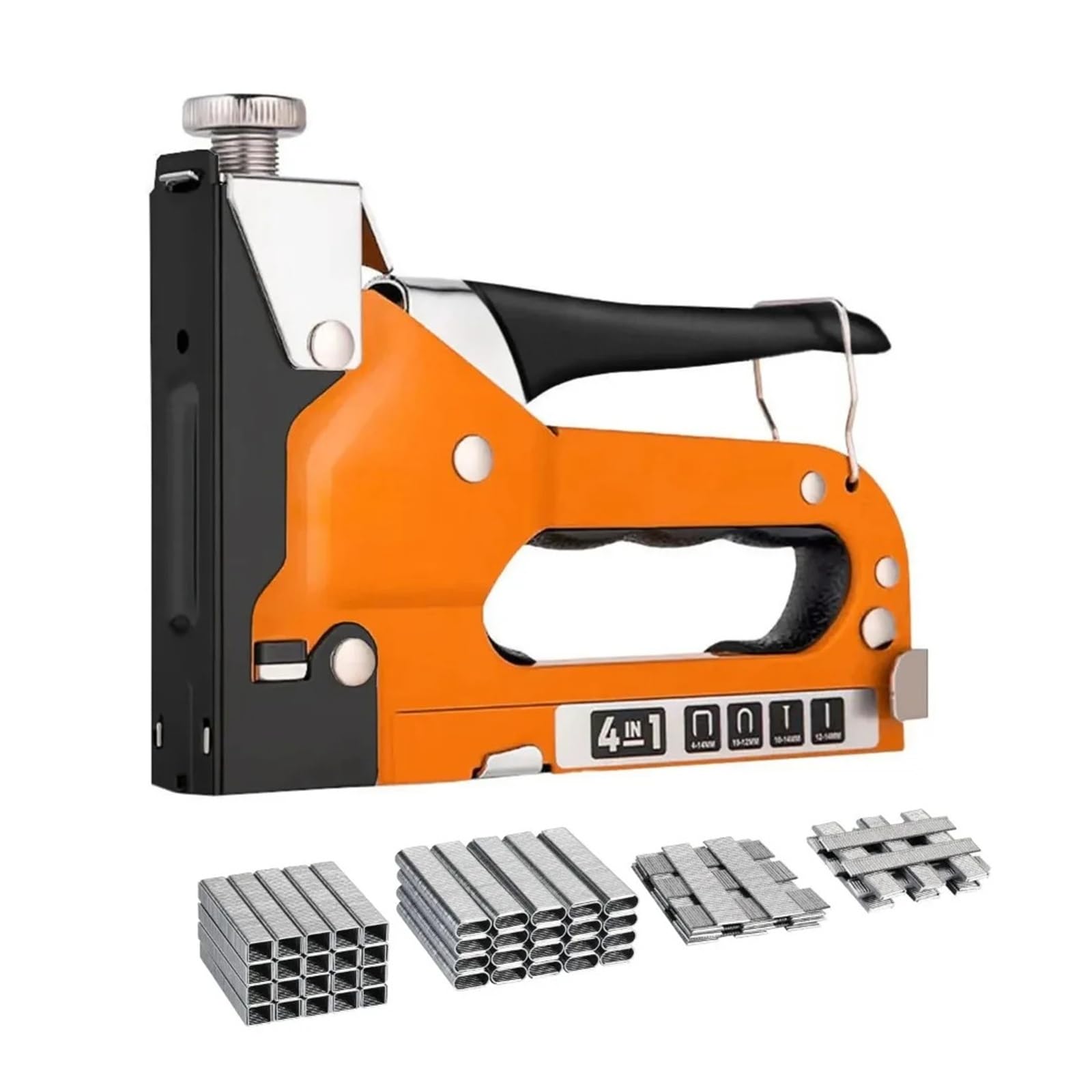 Graffettatrice Per Legno Pistola cucitrice 4 in 1 resistente Tappezzeria | Graffatrice for tappezzeria con 800 punti Cucitrice manuale con regolazione della potenza(Color-2 4 IN 1)