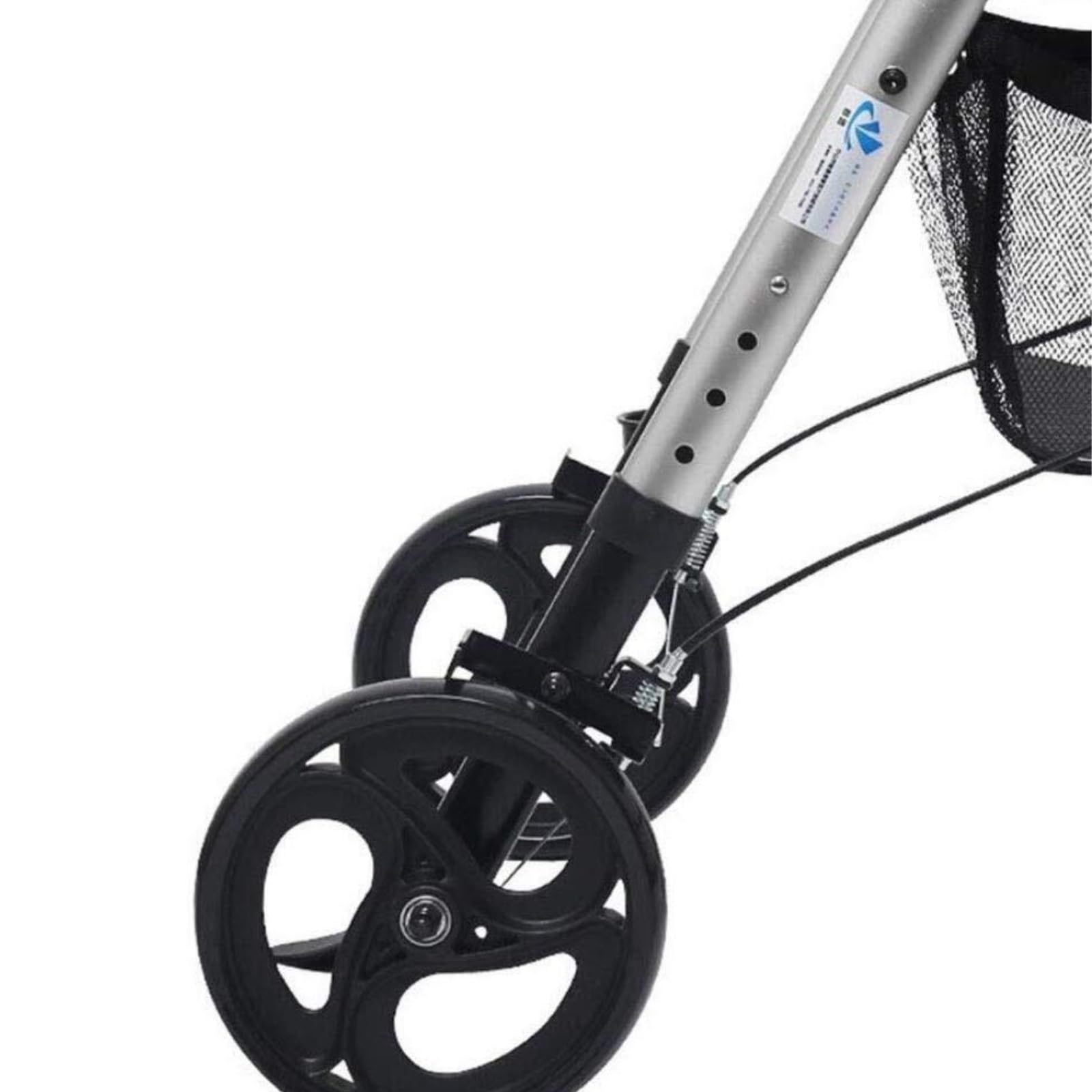 Andador Andador con ruedas de altura ajustable, plegable, for personas mayores con cesta for asiento y discapacitados.