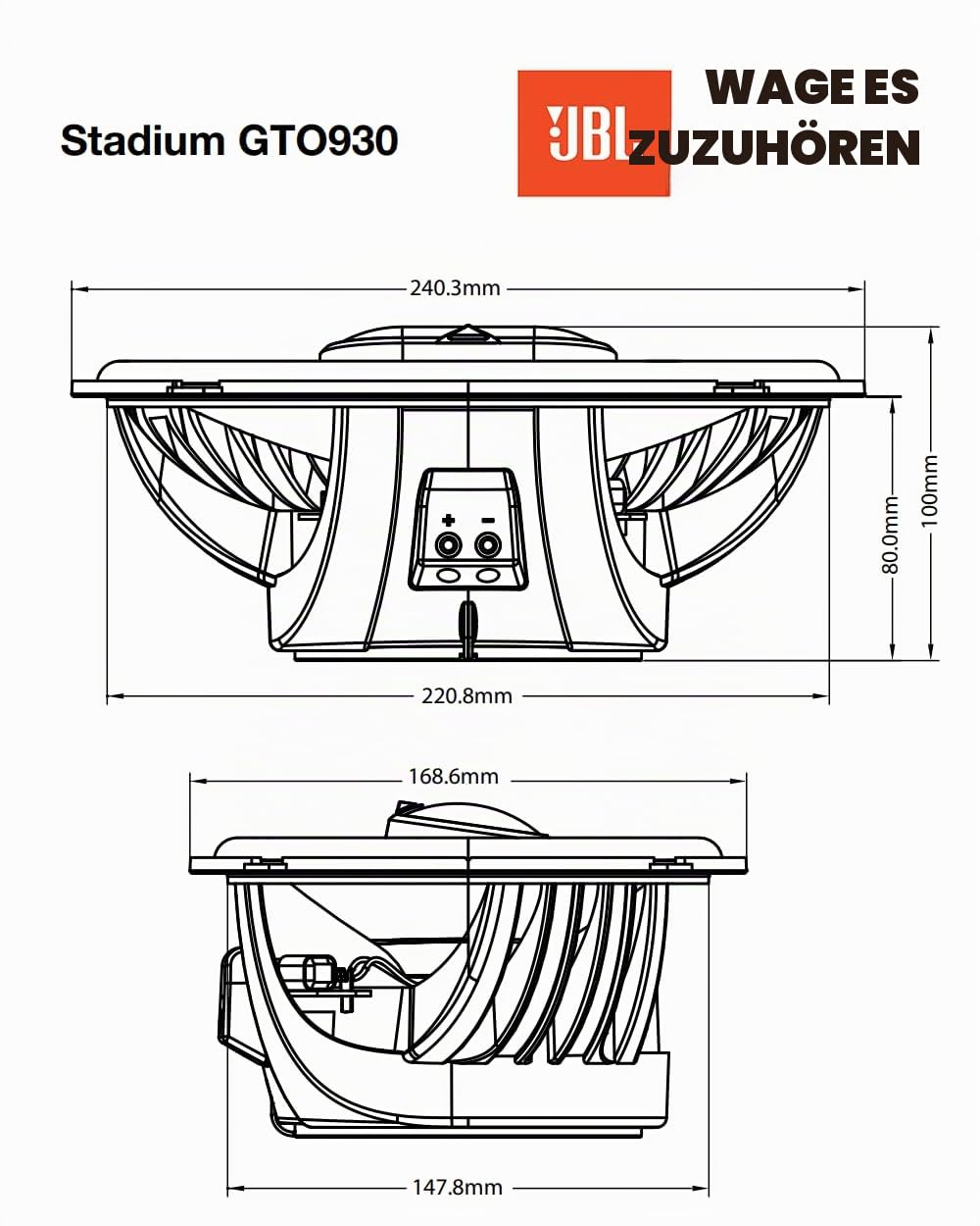 JBL-Store 3-Way Speaker, K951385, Schwarz, Einheitsgröße