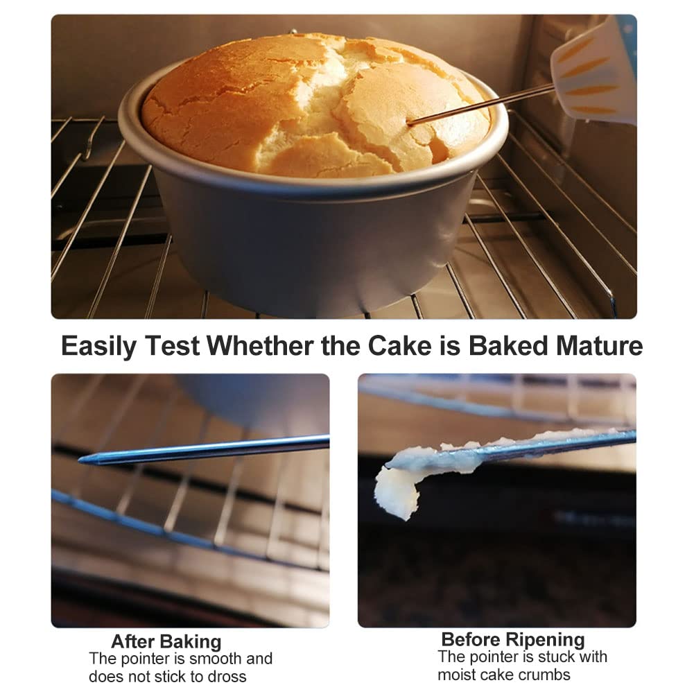 Aghi Tester Per Torte - 2 Pezzi In Acciaio Inox, Per Cucina E Panificazione, Per Verifica Cottura Dolci - Foto 3