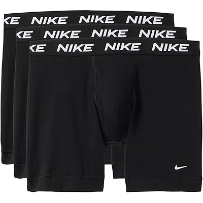 Nike All Day Cotton Stretch with Fly Boxer Brief 3-Pack black/black/black
