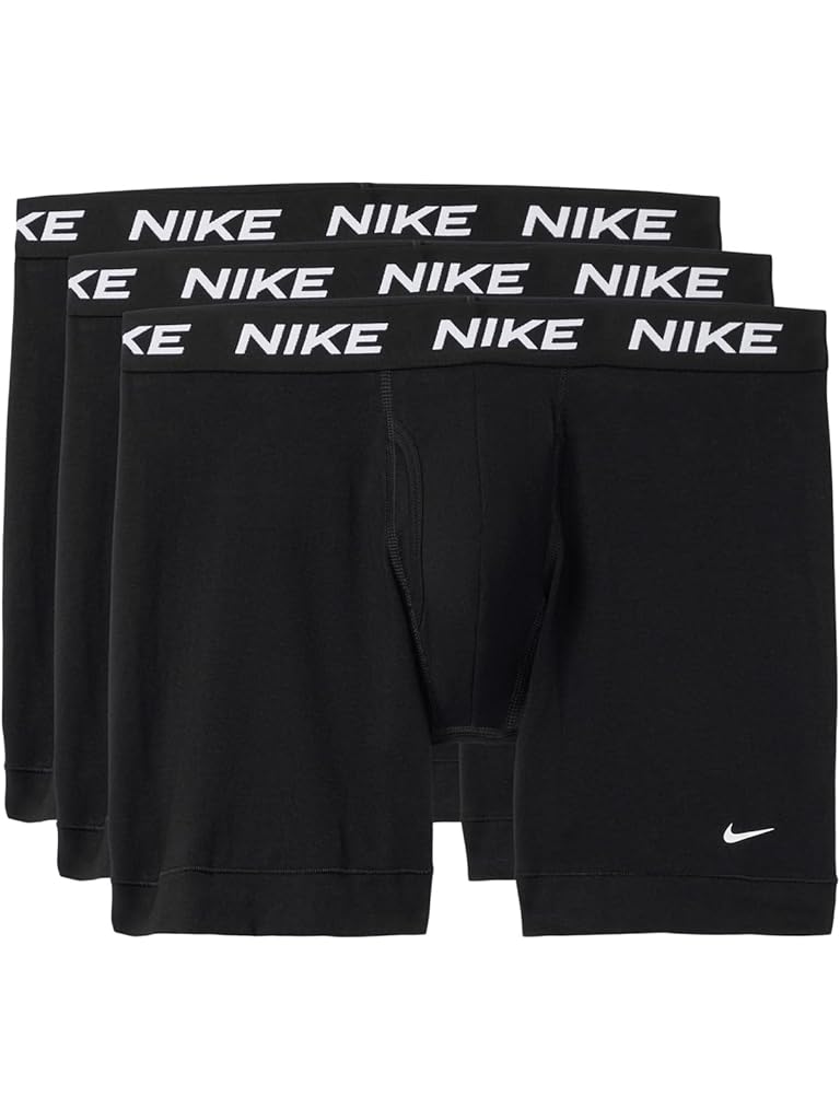 Black Nike All Day Cotton Stretch with Fly Boxer Brief 3-Pack