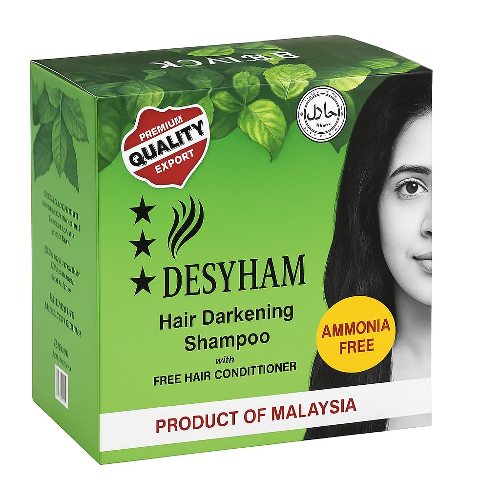 Black Hair Colour Shampoo – Easy-to-Use Hair Dye Shampoo for Men & Women | Herbal Formula | Ammonia-Free | instant hair colour | long lasting hair dye shampoo | 16ml (Black, Pack of 10)