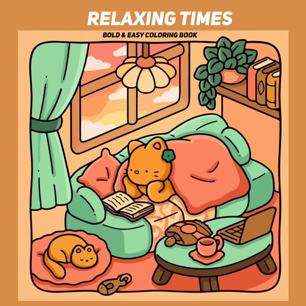 Relaxing Times: Bold & Easy Coloring Book