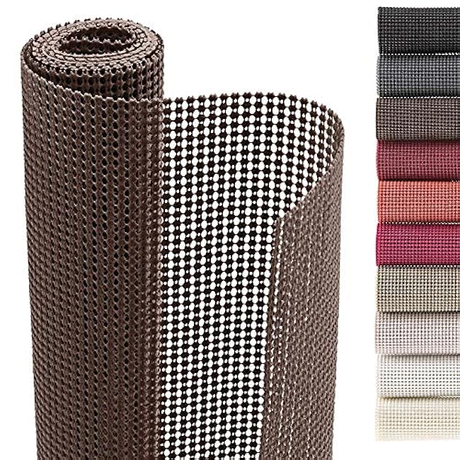 Smart Design Classic Grip Shelf Liner- Non Adhesive Home Organization Shelf Liners - Strong Grip, Non Slip, Easy Clean - Perfect for Desk, Shelves, Kitchen, Bathroom, Cabinet Protection - Coffee Bean?