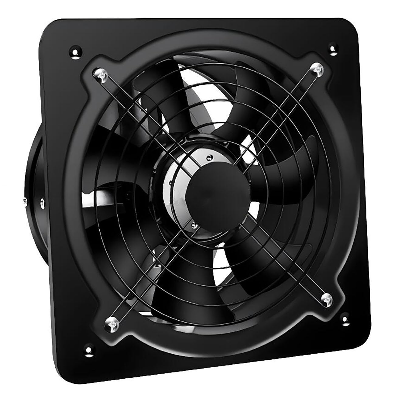 ICEMOB Aspiratore Bagno,Ventilatore Industriale 2800 Giri/Min,Estrattore Aria Silenzioso con Valvola di Ritegno,Ventola Aspirazione per Cucina,Cucina,WC,Ufficio,Griglia Metallica,16 inch
