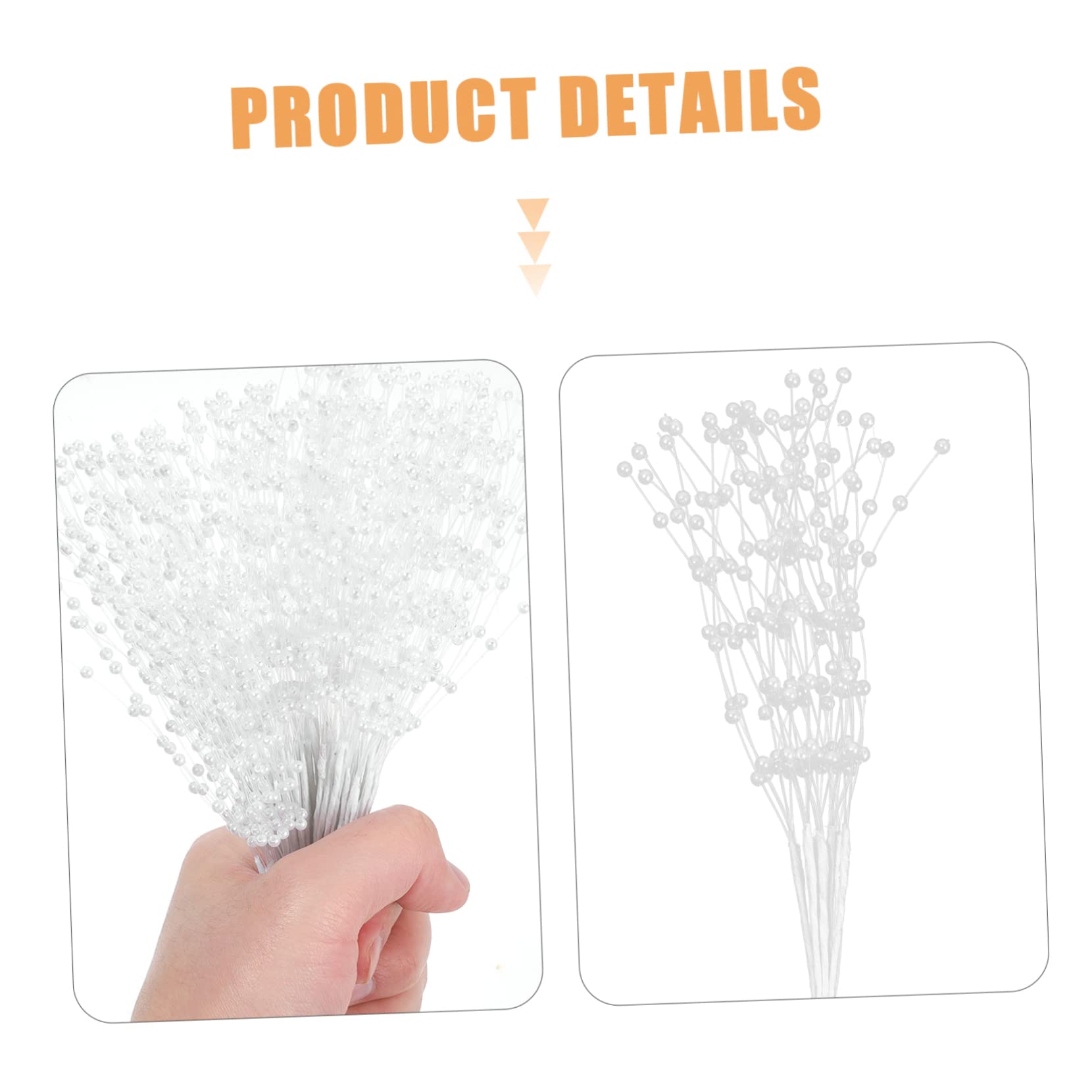 300pezzi Perle Artificiali per Decorazioni Fai da Te Strisce di Perle per Bouquet Nuziali e Centrotavola Materiale Sicuro e Resistente per Eventi e Matrimonio per Decorazioni