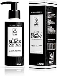 Balm Tonalizante Black Control Escurecedor Gradual Reduz Fios Brancos Cabelo e Barba 135ml You Man