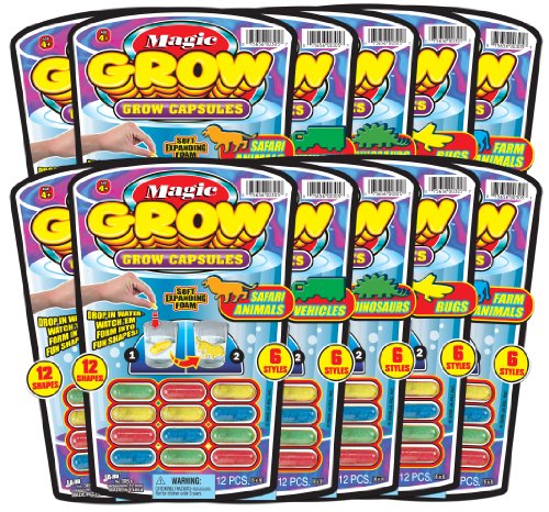 Ja-Ru Magic Grow Capsules Party Favor Bundle Pack(Assorted styles - styles will vary)