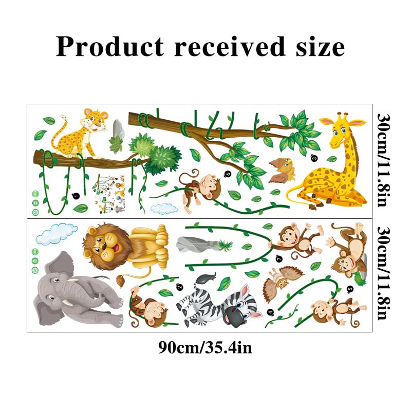 Calcomanías Decorativas de Animales de Jungla para Pared miniatura 3