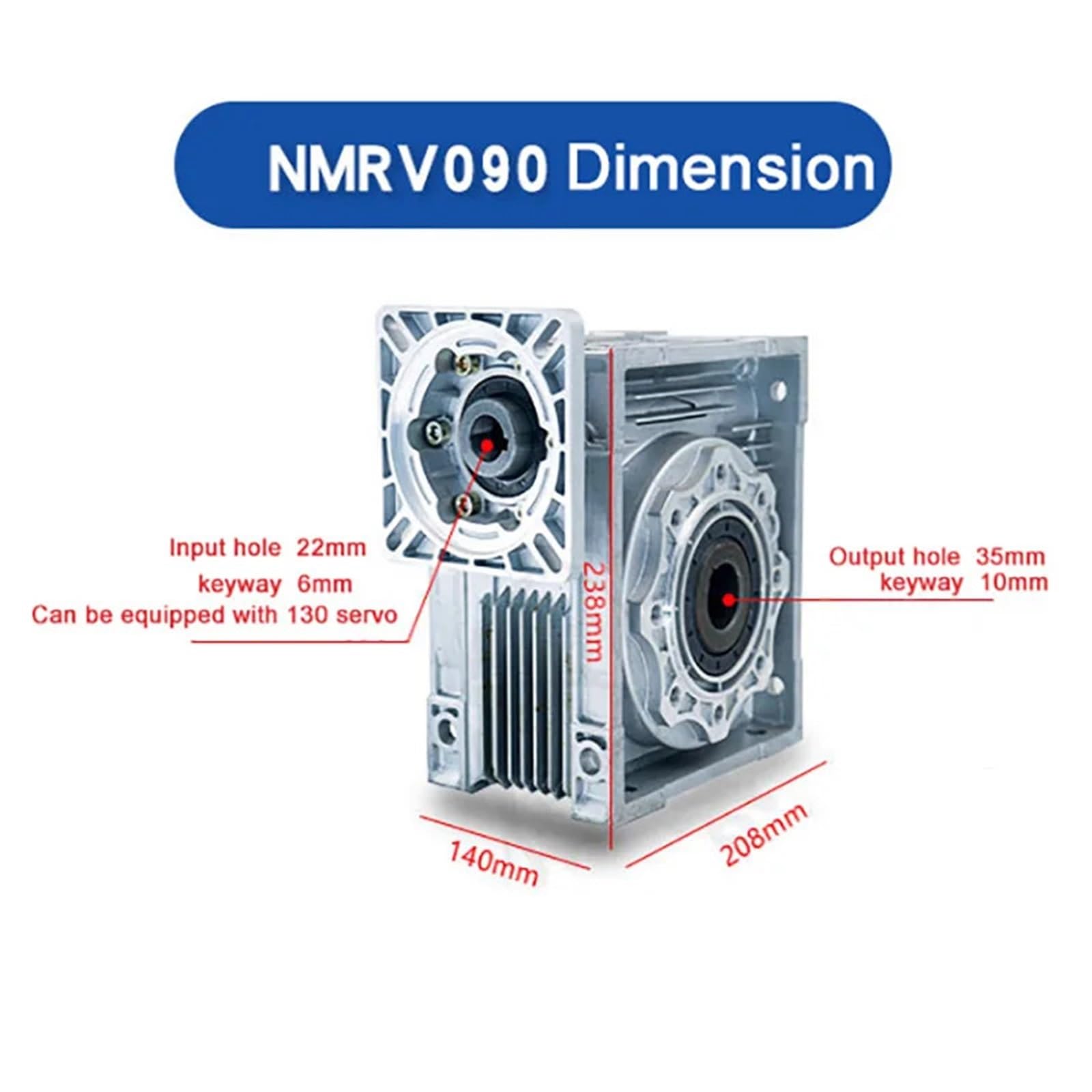 NMRV75 vis sans fin 100 rapport réducteur CNC tuyau rond fil d'intersection