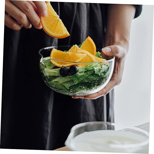 Miniatura 2 de Luxshiny Tazón de mezcla de vidrio de 2 piezas con boquilla, cuenco de salsa de vidrio pequeños cuencos para hornear para cocina restaurante