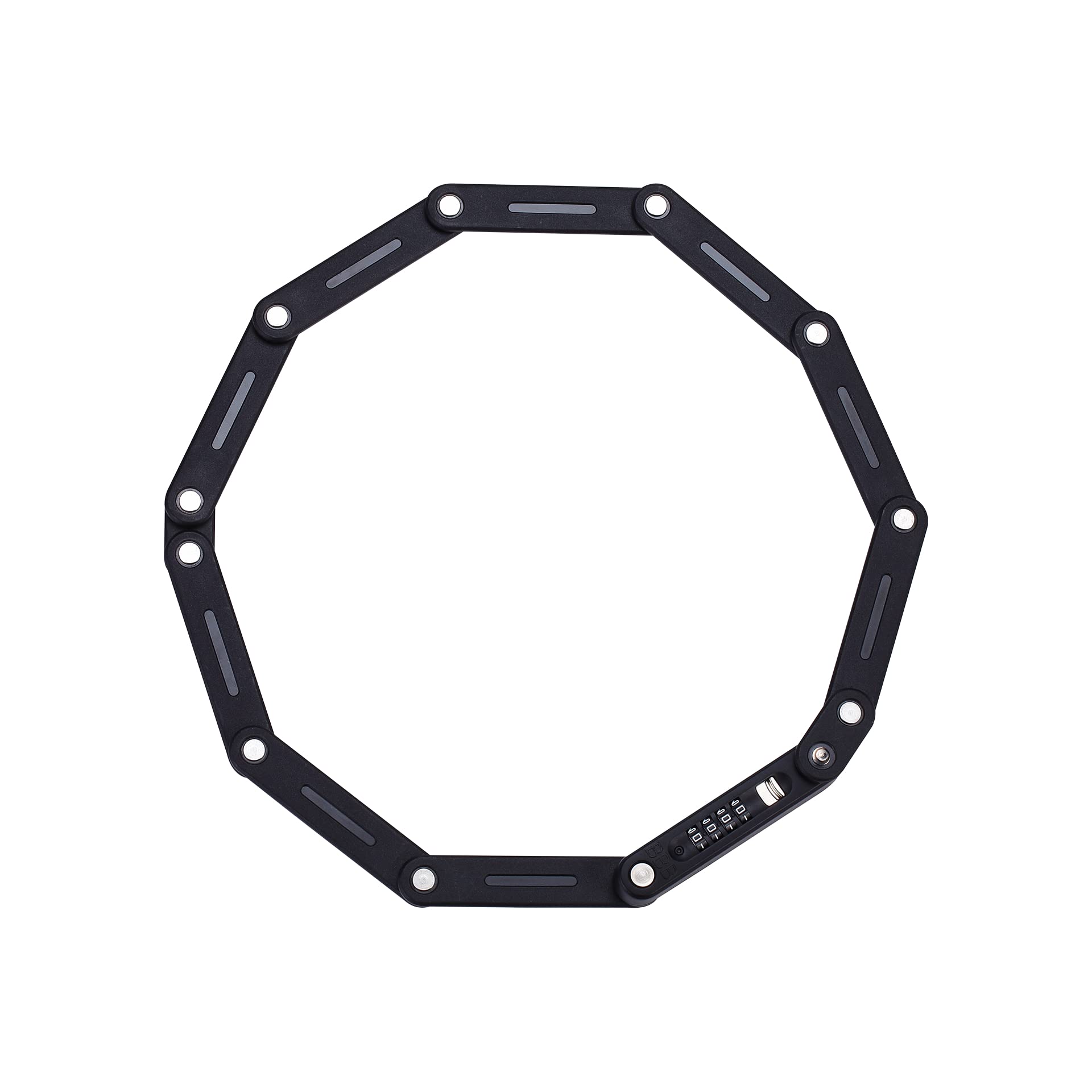 BBB Cycling Antivol à Chaîne pour Vélo avec Code pour Vélos de Route, VTT et Urbains Haute Sécurité Extérieur Résistant Pliable CodeFold BBL-72