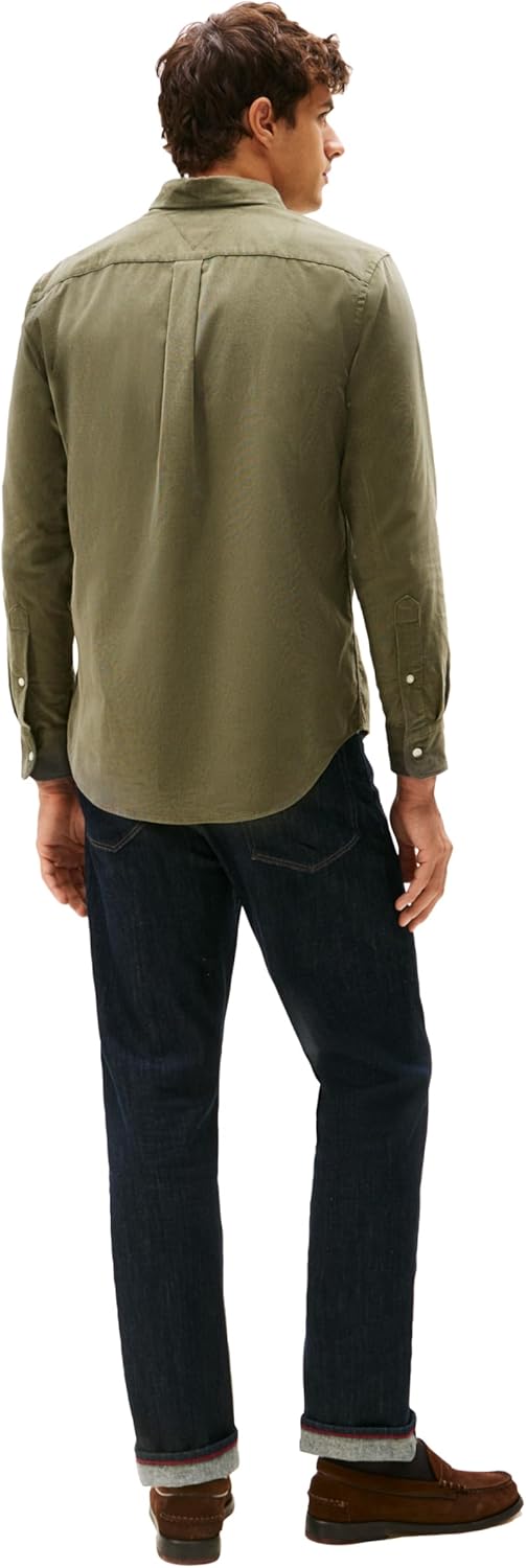 Tommy Hilfiger Mens Long Sleeve Corduroy Shirts in Regular Fit, Men's Button Down Shirt - Image 4