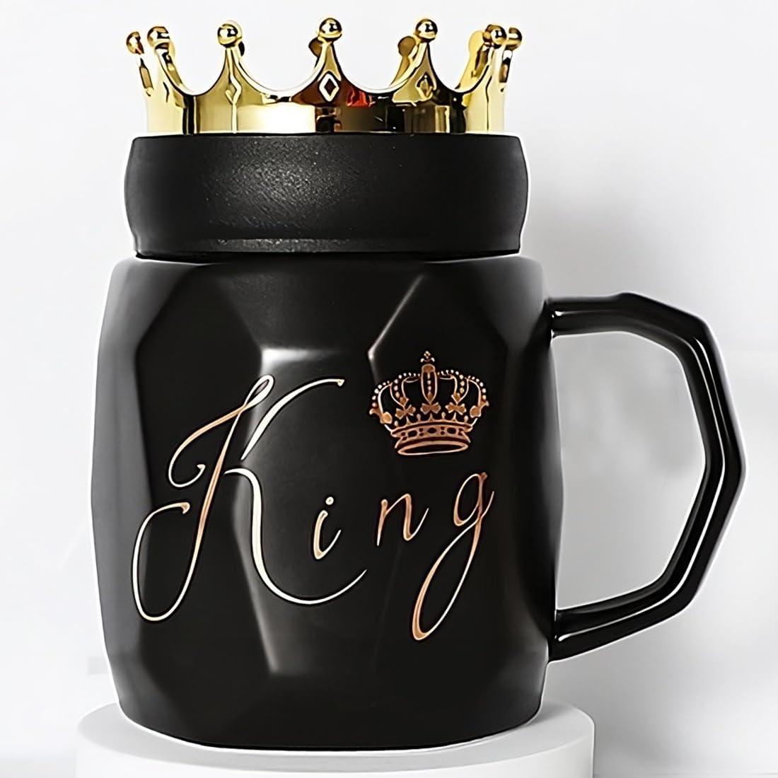 Ceramic King Mug Crown Mug Tea Coffee Cup Pack of 1 450 ml Birthday Gift for Brother Son Husband Father Boyfriend Fiance Gift for Friends Premium Mugs