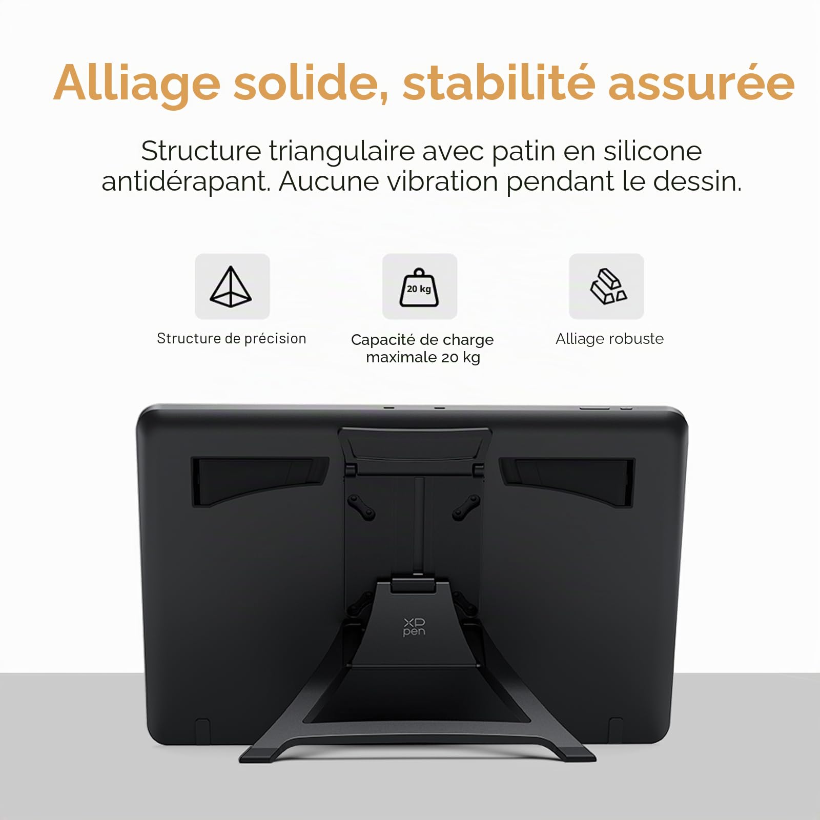 XP-Pen XPPen ACS18 Support pour Tablette Graphique Artist Pro 19 (Gen 2), Réglable avec Trous de Montage VESA de 75 x 75 mm et 100 x 100 mm
