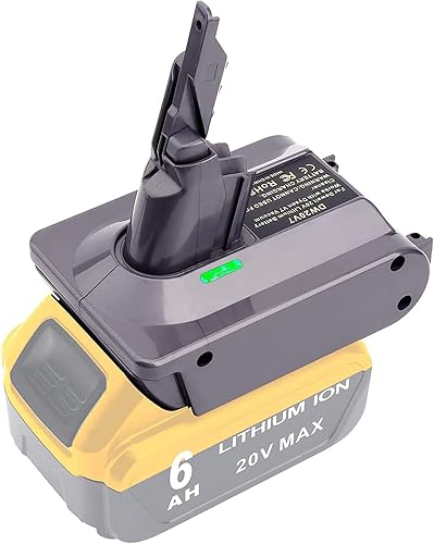Miniatura 1 de Adaptador de batería de repuesto para Dyson V6 para batería DEWALT de 20 V a Dyson V6 SV03 SV04 SV09 DC62 DC59 convertidor de vacío esponjoso (solo