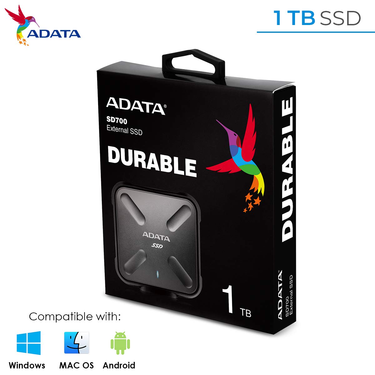 (未使用･未開封品)　ASD700-1TU3-CBK [1TB ポータブルSSD SD700 USB 3.1 IP68 防塵/防水 耐衝撃 ブラック] qdkdu57 Amazon | ASD700-1TU3-CBK [1TB ポータブルSSD SD700 USB 3.1 IP68