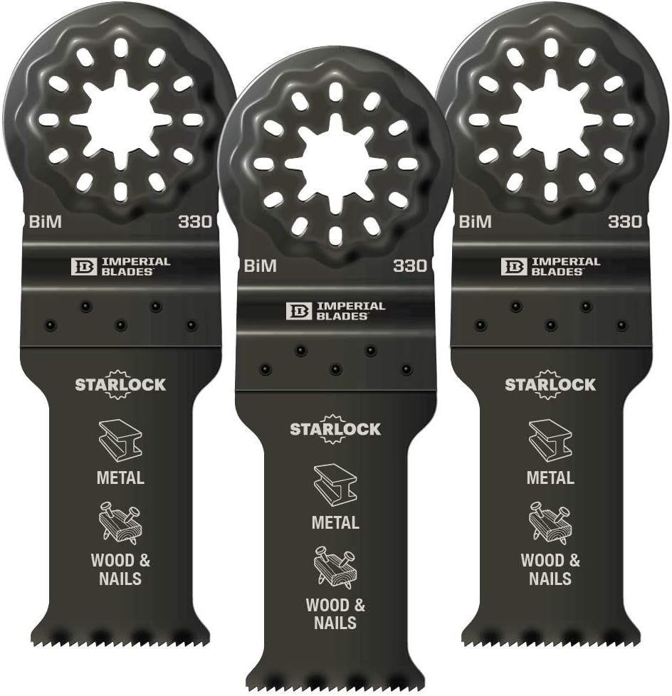 Starlock™ 11/8" MultiMaterial Metal/Wood Oscillating MultiTool Blade, 3PC (Fits Bosch and