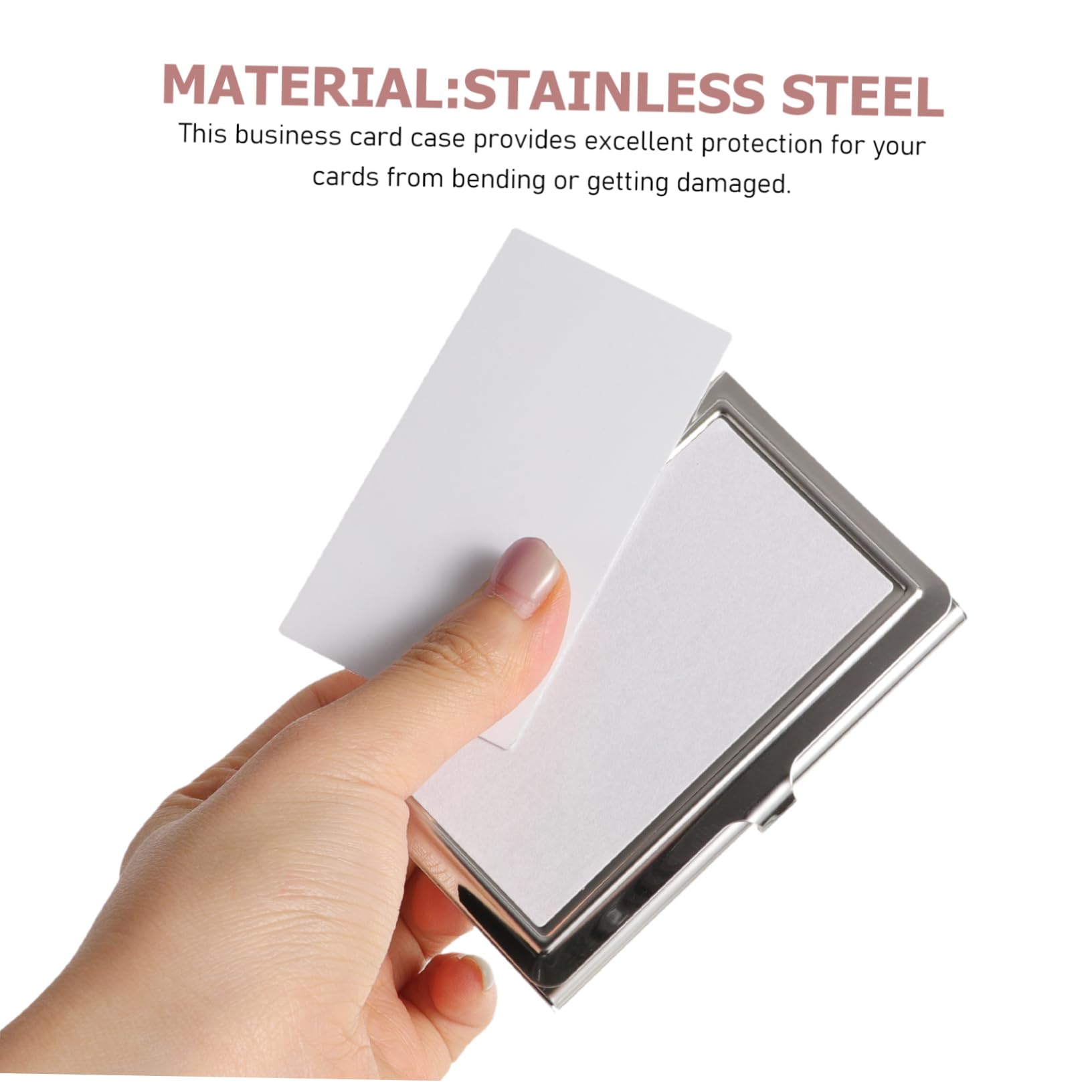 GANAZONO Metal Business Card Case for Heat Transfer Sublimation Box for Personalized Nameplates Creative Organizer for Business Cards Present for Men and Women