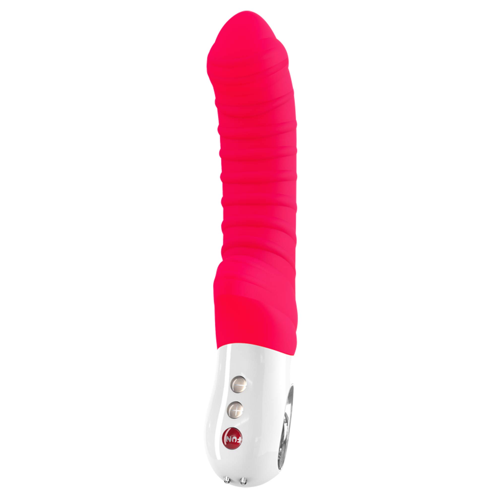 FUN FACTORY TIGER - vibrador G5 recargable para mujer estriado punto G rojo de silicona medica, india red | Silicona medica, india red