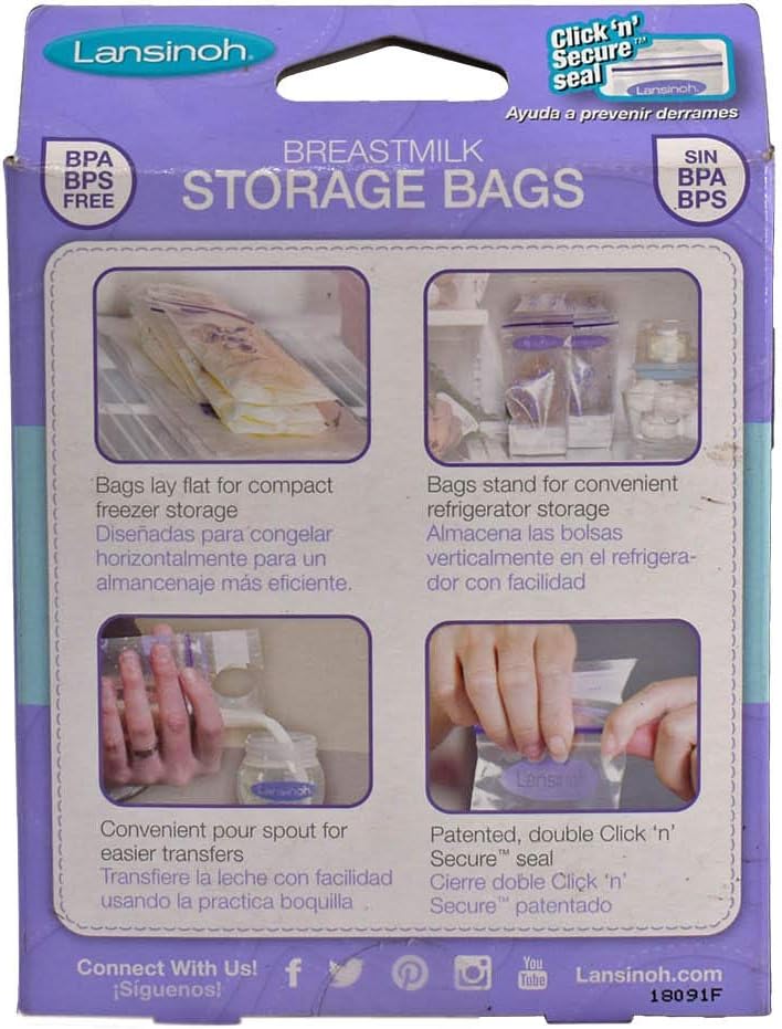 LANSINOH BREASTMILK STRGE BAGS 50 CT (3 pack)