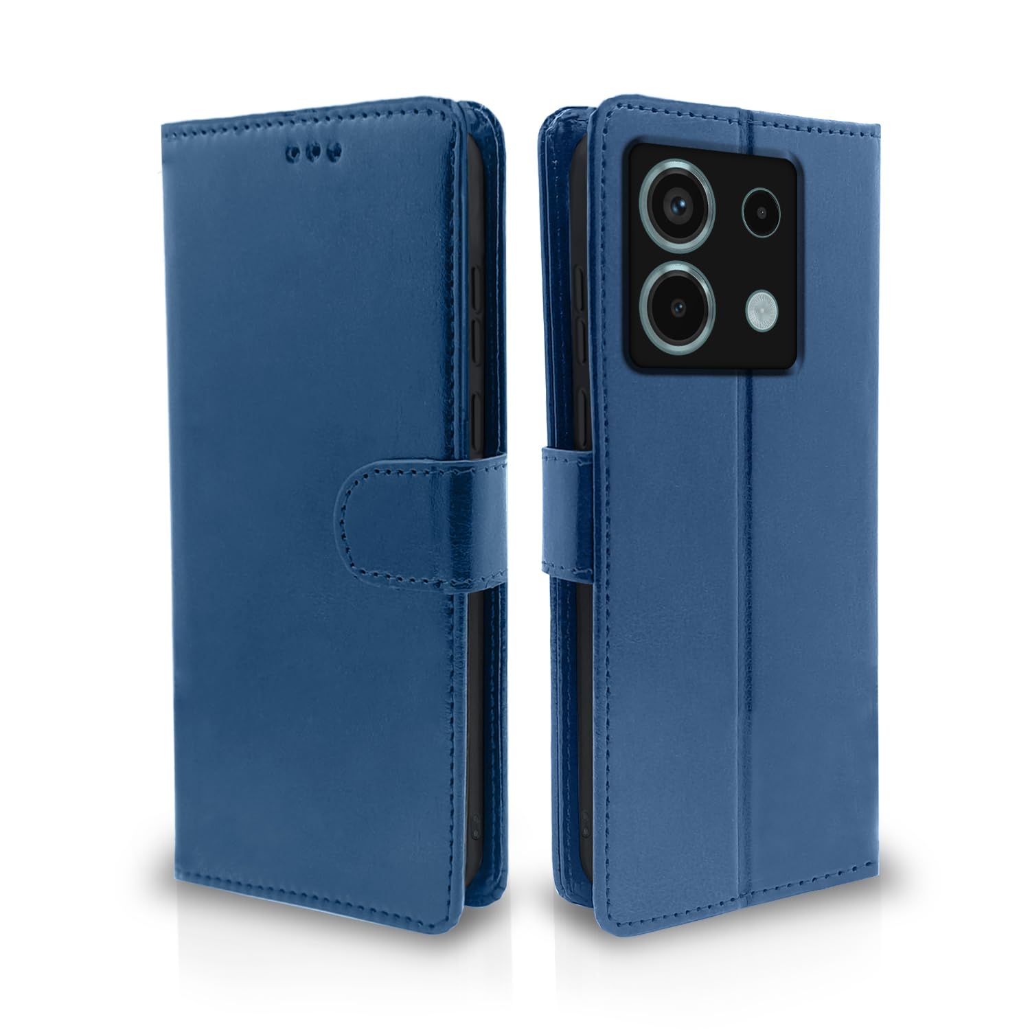 Pikkme Redmi Note 13 Pro 5G Flip Cover Leather Finish | Inside TPU with Card Pockets | Wallet Stand and Shock Proof | Complete Protection Flip Case (Blue) (B0CLBNMWP1) Amazon Price History, Amazon Price Tracker