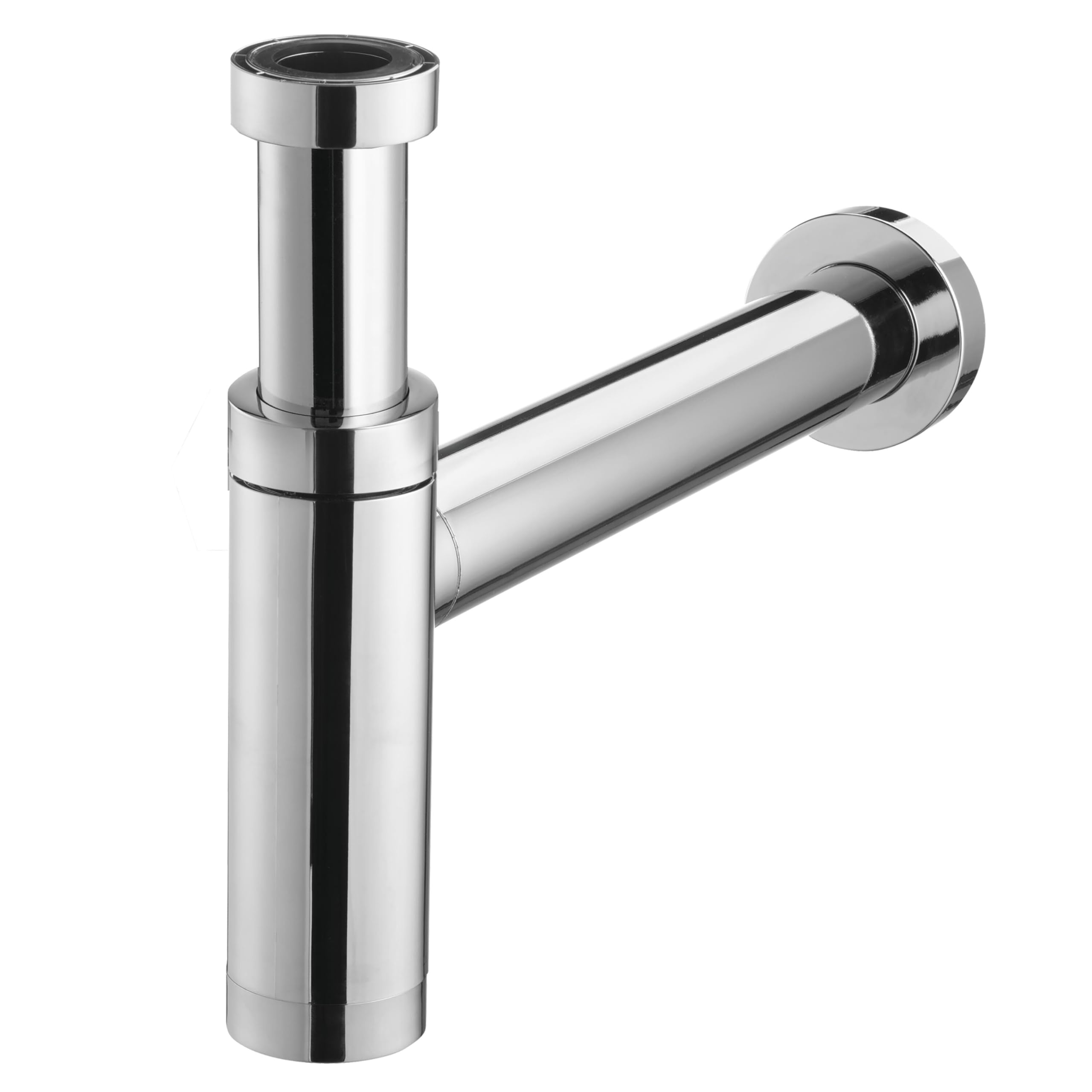 Wirquin 30724252 30724252-Sifone per lavabo, Design Teos, in ABS, Cromato
