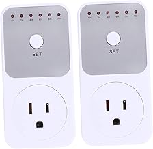 Uonlytech 2 Peças Temporizadores De Parede Para Tomadas Elétricas Temporizador De Luz Para Iluminação Interna Temporizador De Luz Interna Do Crepúsculo Ao Amanhecer Sensor De Tomada