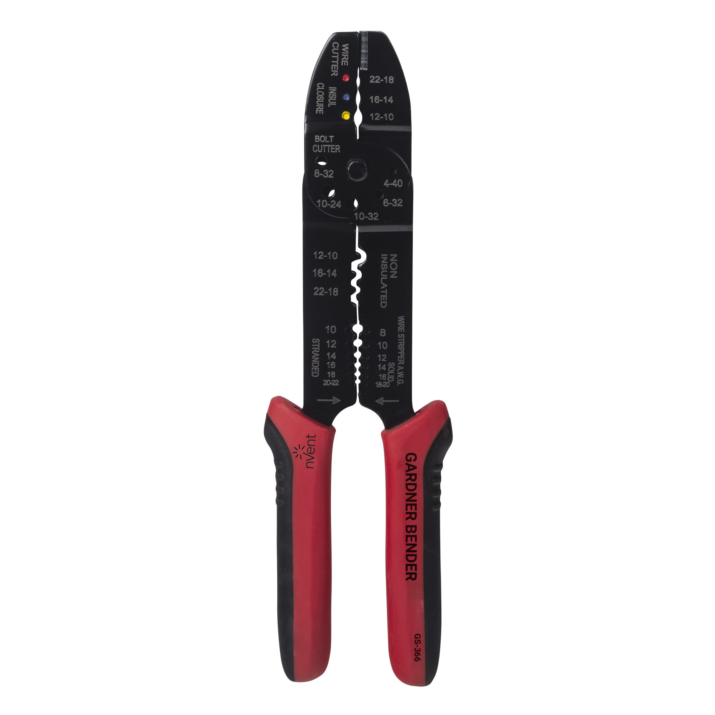 nVent GARDNER BENDER GS-366 4-in-1 Wire Stripper & Crimper, 8-22 AWG Wire