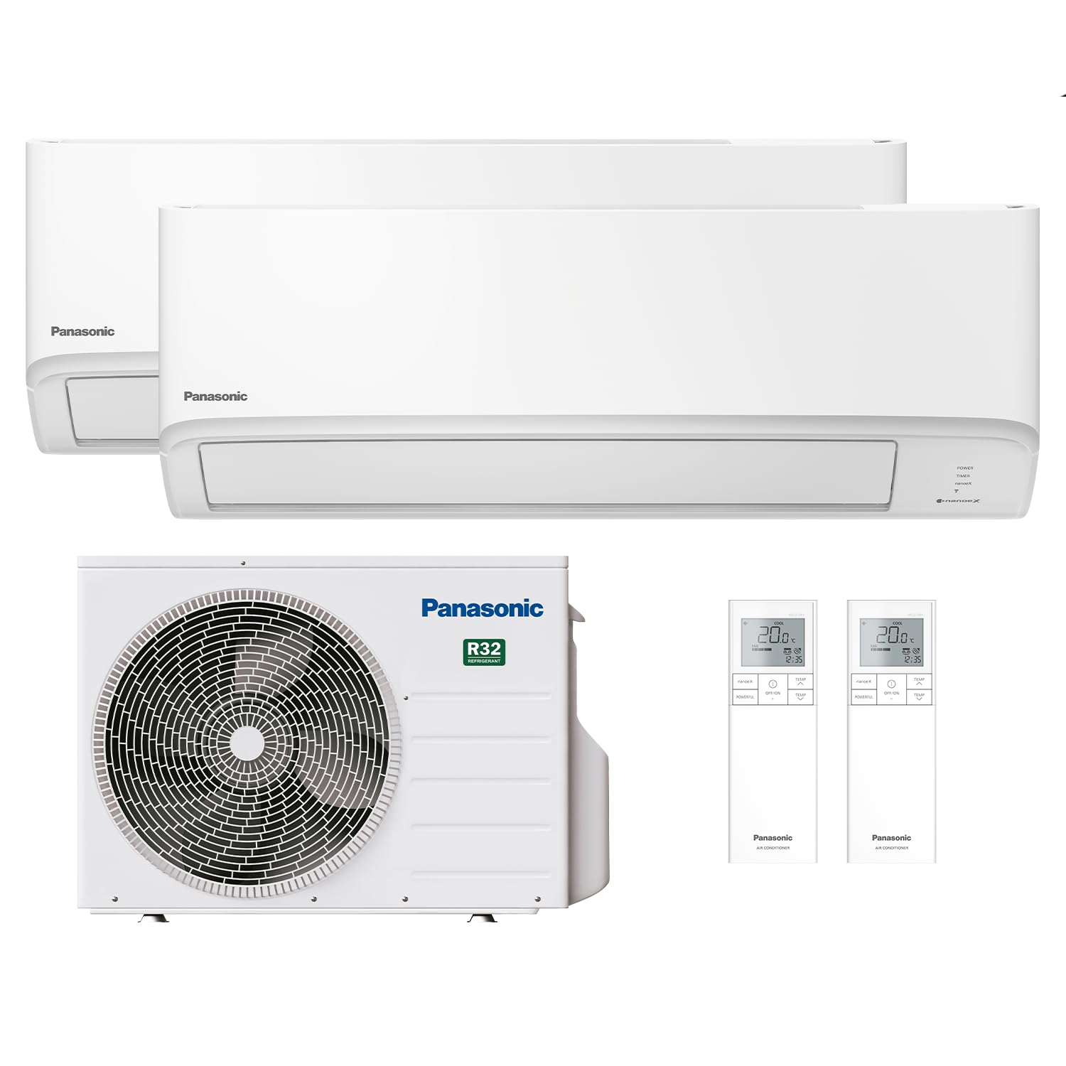 Panasonic Dual Split Klimagerät TZ 9000+9000 BTU Wi-Fi Nanoe X