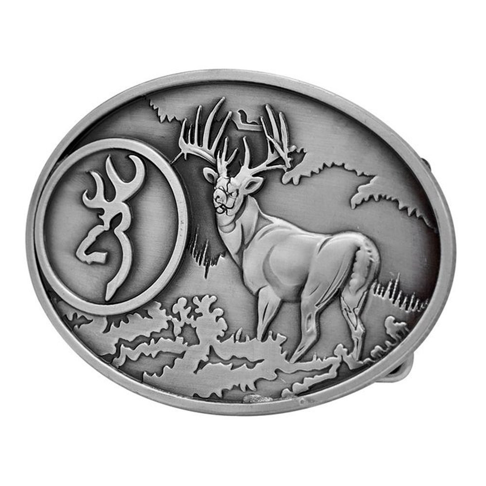 PANCYBuckmark Buckle Hunter Whitetail Deer Emblem Buckmark Western Belt Buckle …