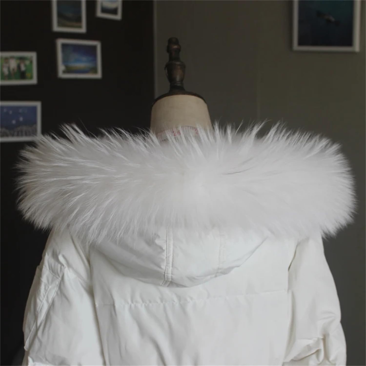 Real Raccoon Fur Collar for Women Men Natural Fur Scarf Jackets Hooded Fur Trim Unisex Genuine Fur Wraps 70cm 75cm