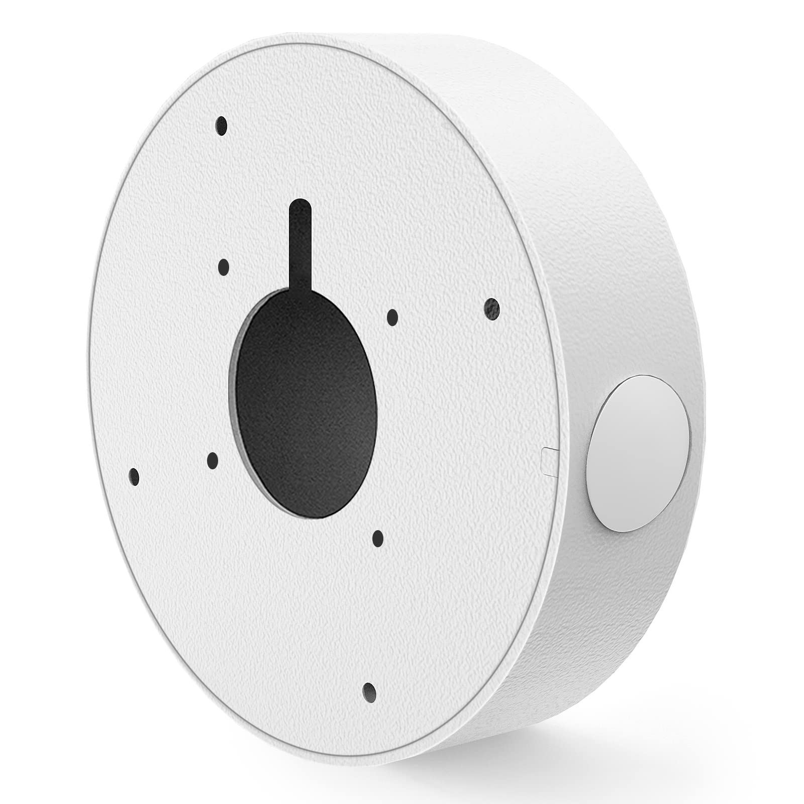 ENS Custom Drilling Junction Box for Security Cameras - Aluminum Enclosure - Dome/Turret/Bullet/Fisheye Cameras Base - White (L, 1 Pack)