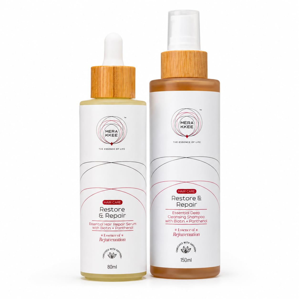 Merakkee Hair Recovery Ritual for Women (Oily Hair) - Hair Serum & Deep Cleansing Shampoo Set with Saffron, Red Onion & Tea Tree Oil - SLS-Free Premium Hair Care Bundle, 80ml + 150ml-image-43