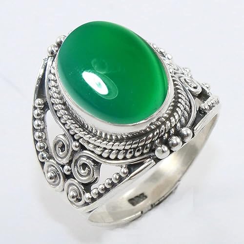 Miniatura 74 de Anillo de plata esterlina 925 para mujer y piedras preciosas naturales, anillo de compromiso de plata de ley, juego de bisel de piedra natal