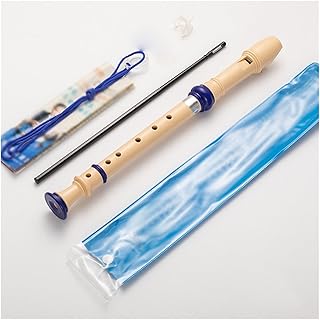 soprano recorder instrument Professional Eight Hole Treble Flute 8-Hole Saxophone Recorder Clarinet Black Sound Easy Adjustable Food Grade ABS (Color : 6 Hole Blue)