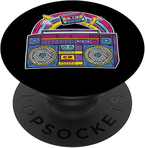 Cassette Tape 80s Music Lover Retro Vintage Boombox Mixtape PopSockets Standard PopGrip