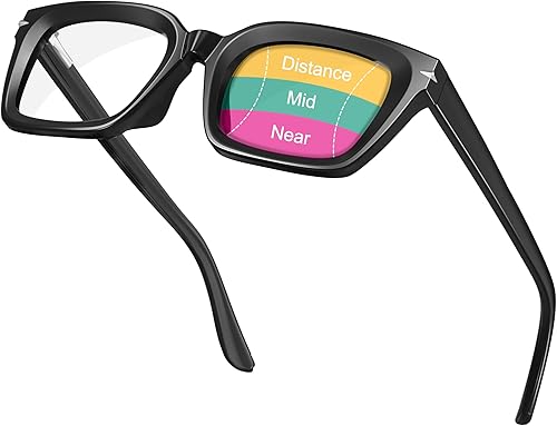 VISOONE Progressive Multifocal Reading Glasses Spring Hinge Blue Light Blocking for Women and Men readers YALE