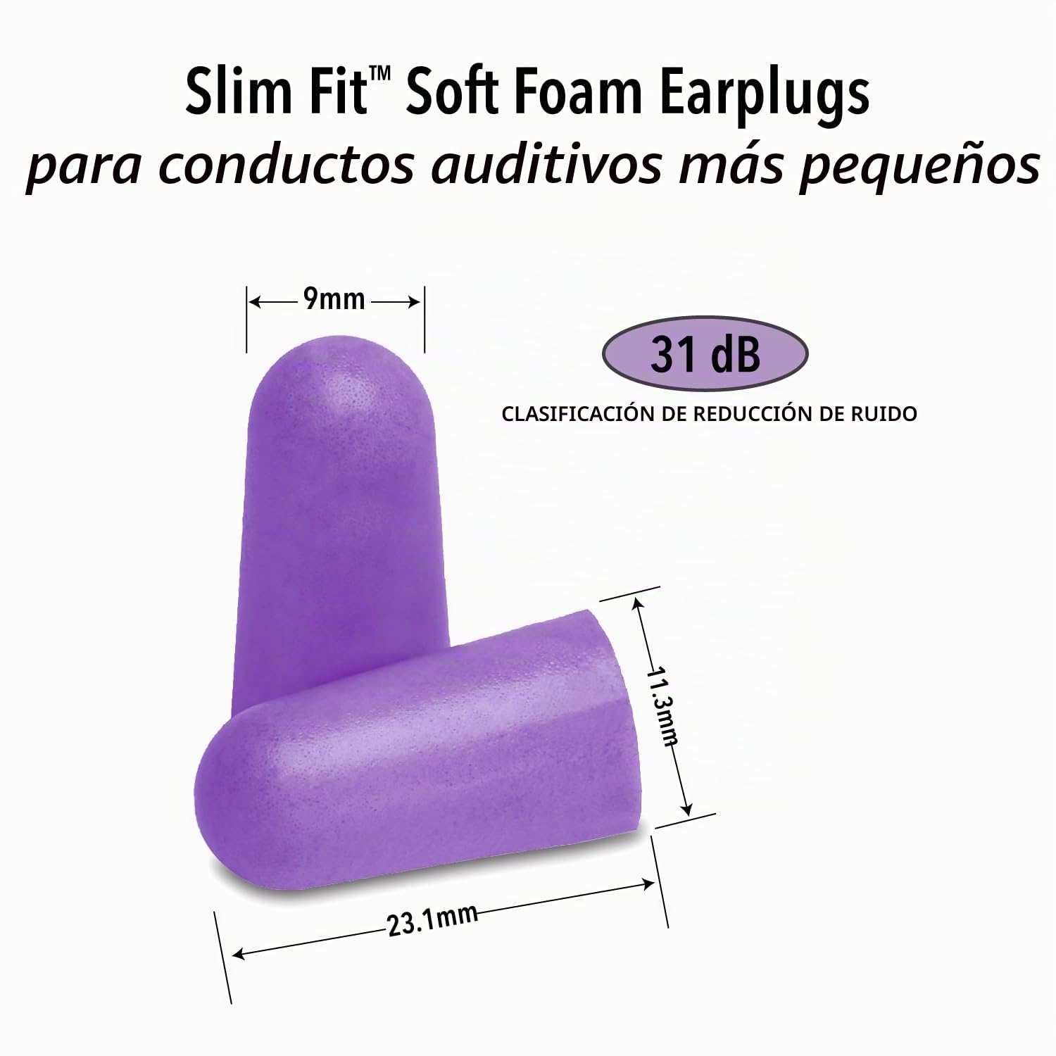 Mack's - Tapones para oídos Morado Morado Talla:50 Pares