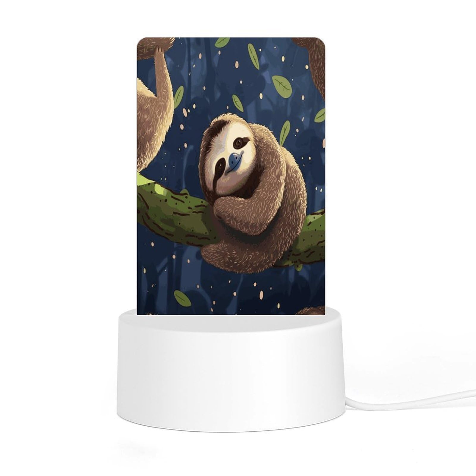 Adfgyerh Style Sloth Lazy Night Light Acrylic Material Easy Installation, Home Decor Usb Interface Power Supply, Lamp For Restaurant Bar Cafe Room Decor