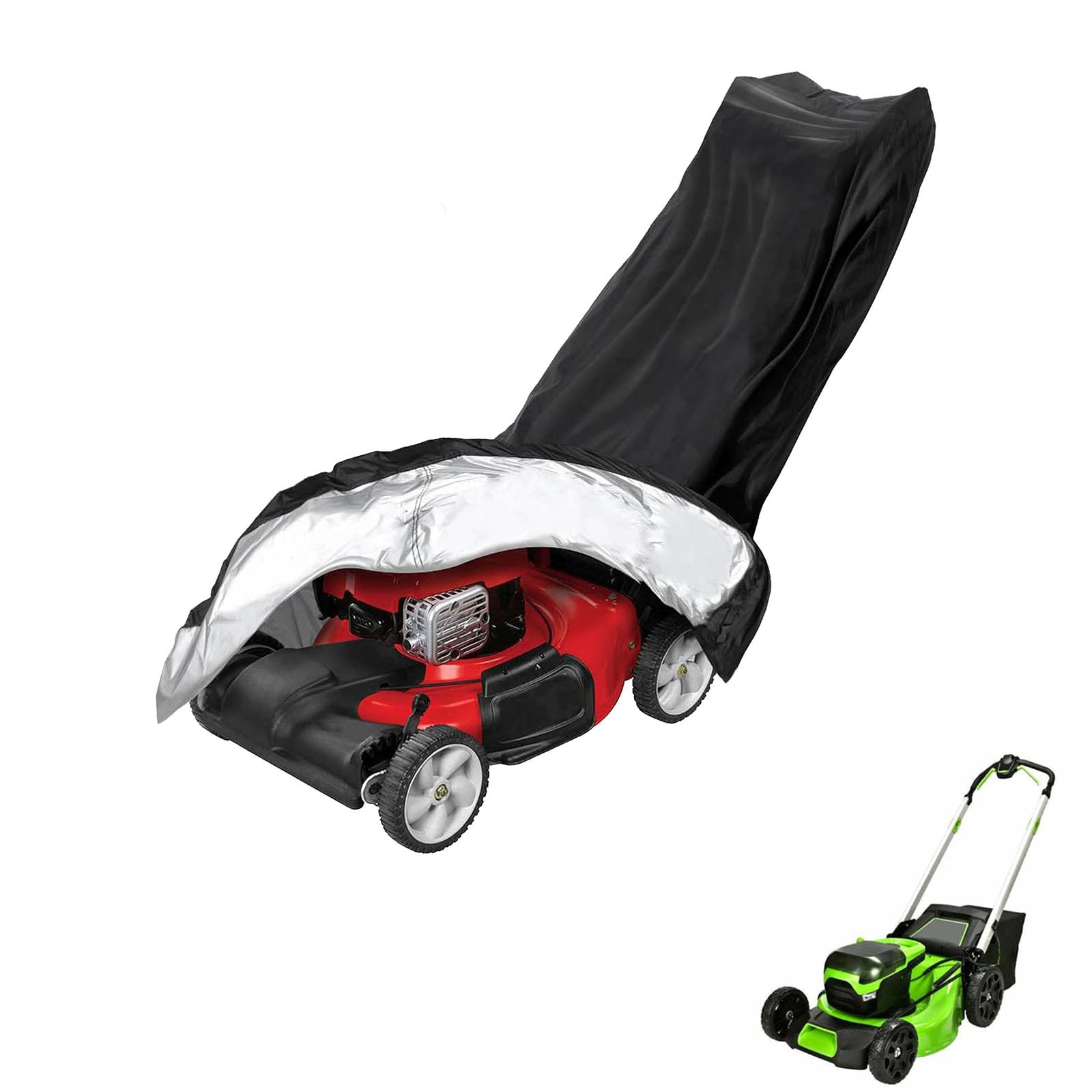lawnmower cover Compatible with Greenworks MO60L516 ,waterproof and sun,suitable for indoor and outdoor use all year round, comes with a storage bag — image 1