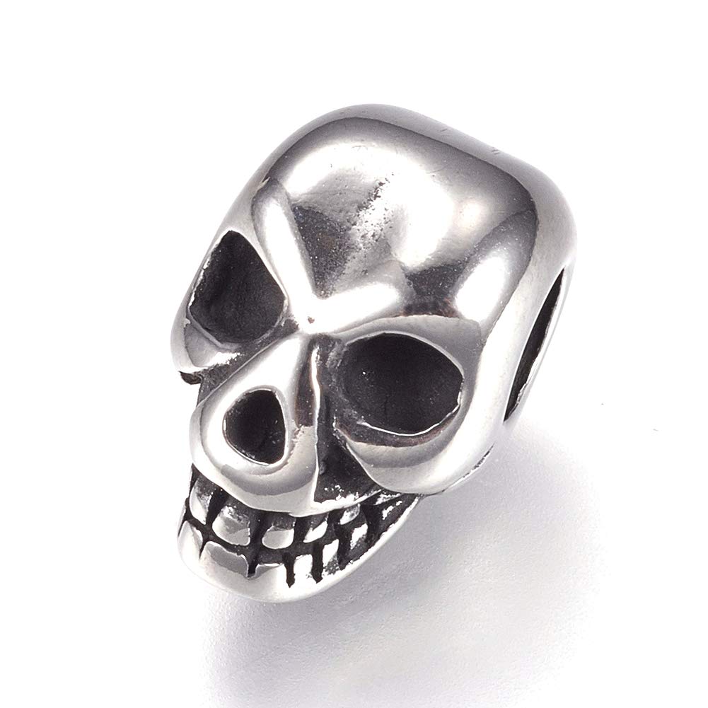 Craftdady Large Hole European Spacer Loose Beads for Snake Chain Bracelet Jewelry Making