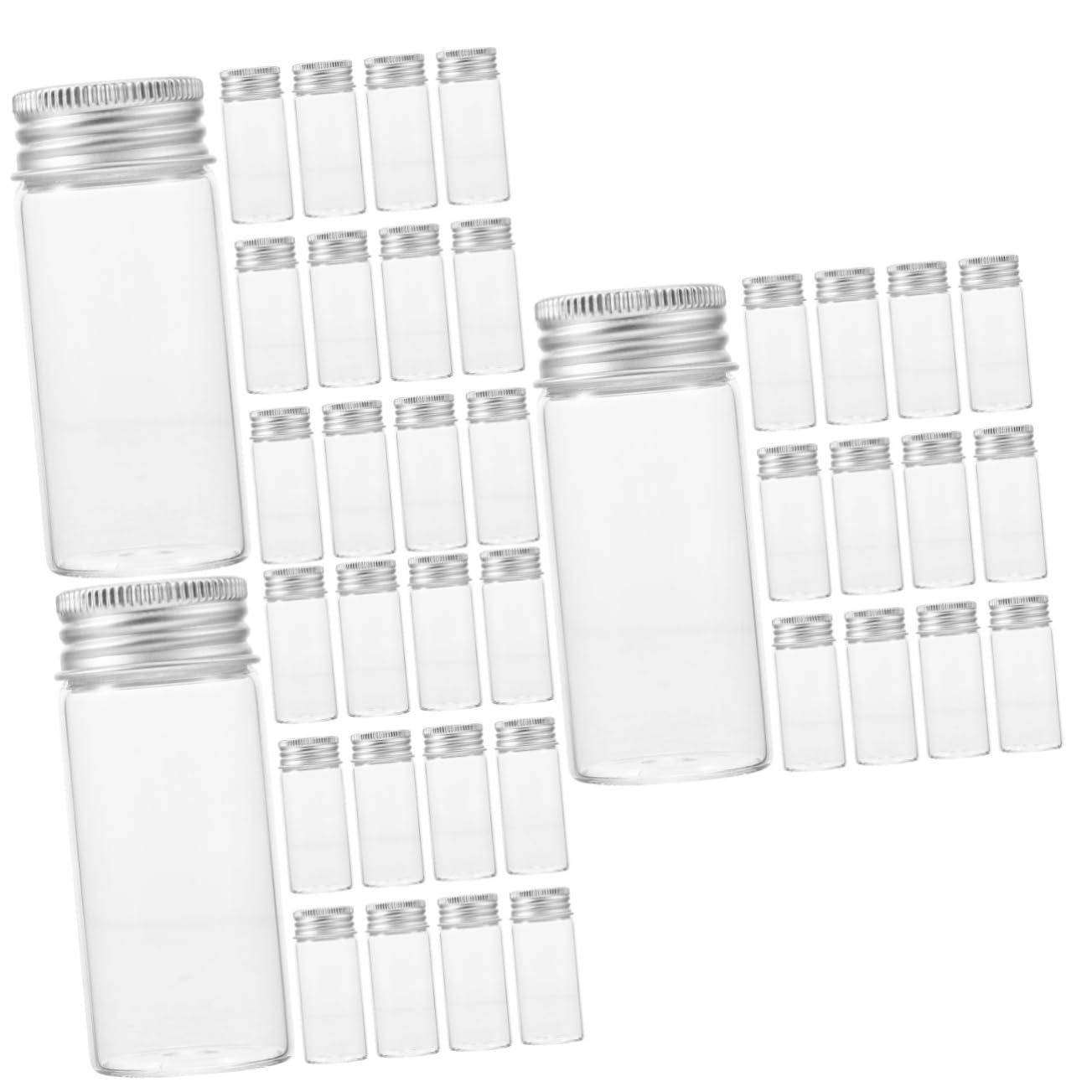 Cabilock 3 Series Botella Sellada por Tubo De Ensayo Tapa Hermético Laboratorio Prueba Pequeños Tubos De Ensayo Tubo Transparente Tubo Científico Vials Pequeños Vidrio Piezas*3