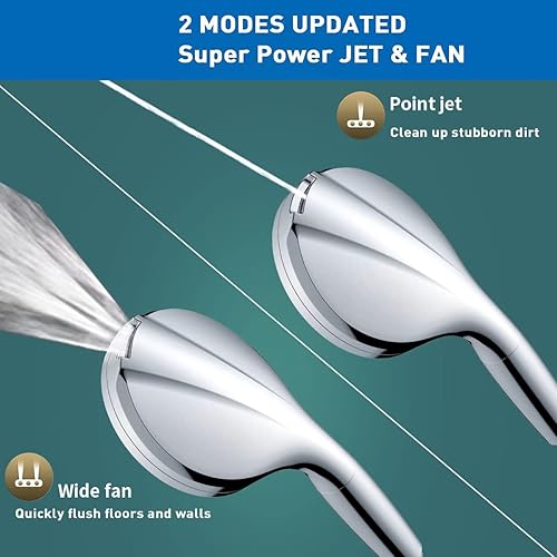 Miniatura 2 de Cabezal de ducha filtrado con mano, cabezales de ducha de alta presión, 9 modos de pulverización, cabezal de ducha con manguera y soporte de 60