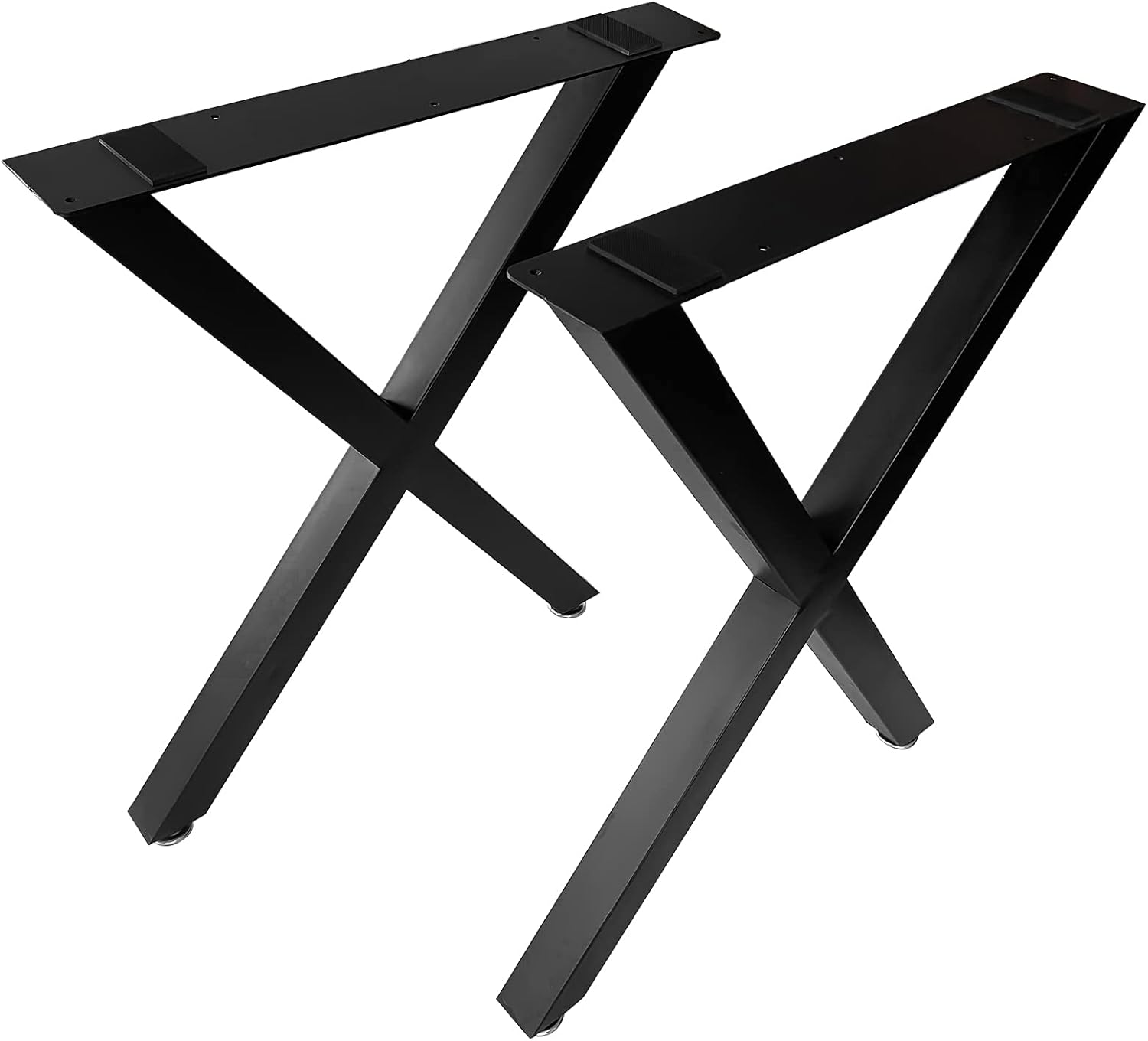 Amazing 🔥 Karpevta Table Legs Set of 2 Metal Legs 16 X 15 Dining Table Legs Heavy Duty Metal Table Base X-Frame Table Legs Black