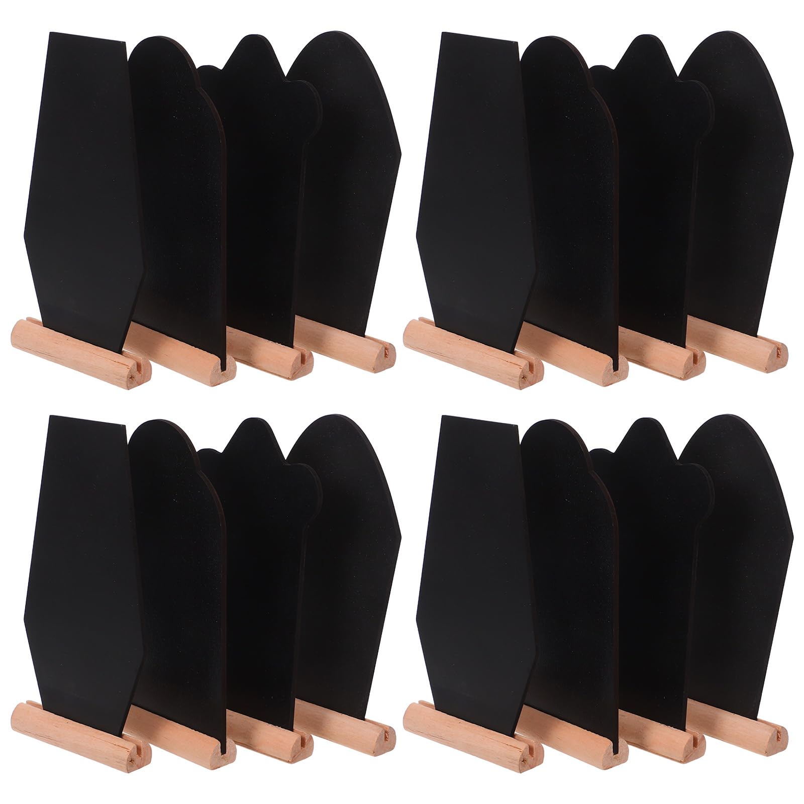 INOOMP Mini lavagna da 16 pezzi: piccole lavagne con base - Mini lavagne per appunti da tavolo, espositori per matrimoni, etichette da cucina e decorazioni per la casa