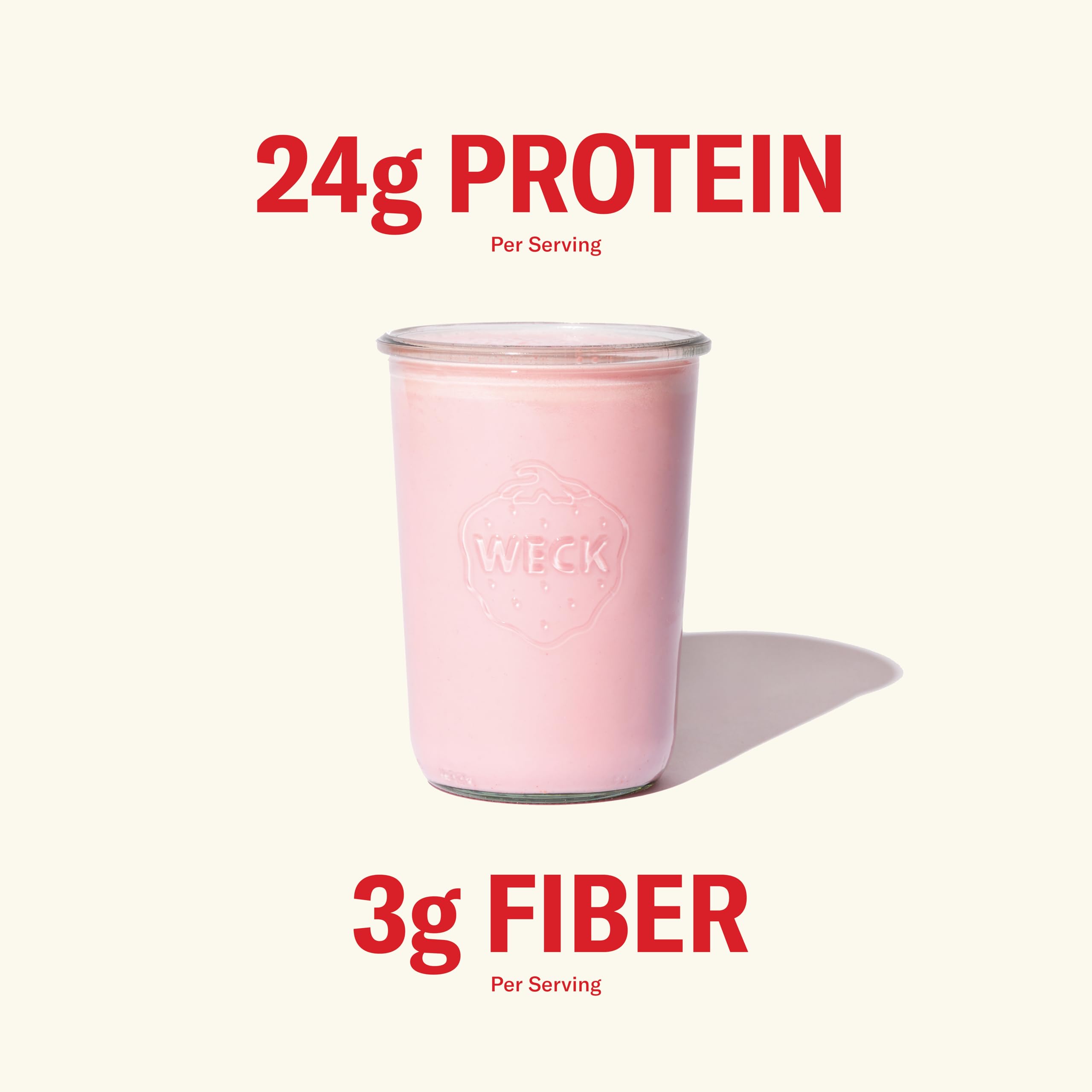 Ballerina Farm Grass Fed Whey Protein Powder Strawberry Crème, 24g Protein with Collagen Peptides, Bovine Colostrum, Hemp Hearts, Prebiotic Fiber, No Added Sugar or Artificial Ingredients, 20 Servings — Amazon image 7