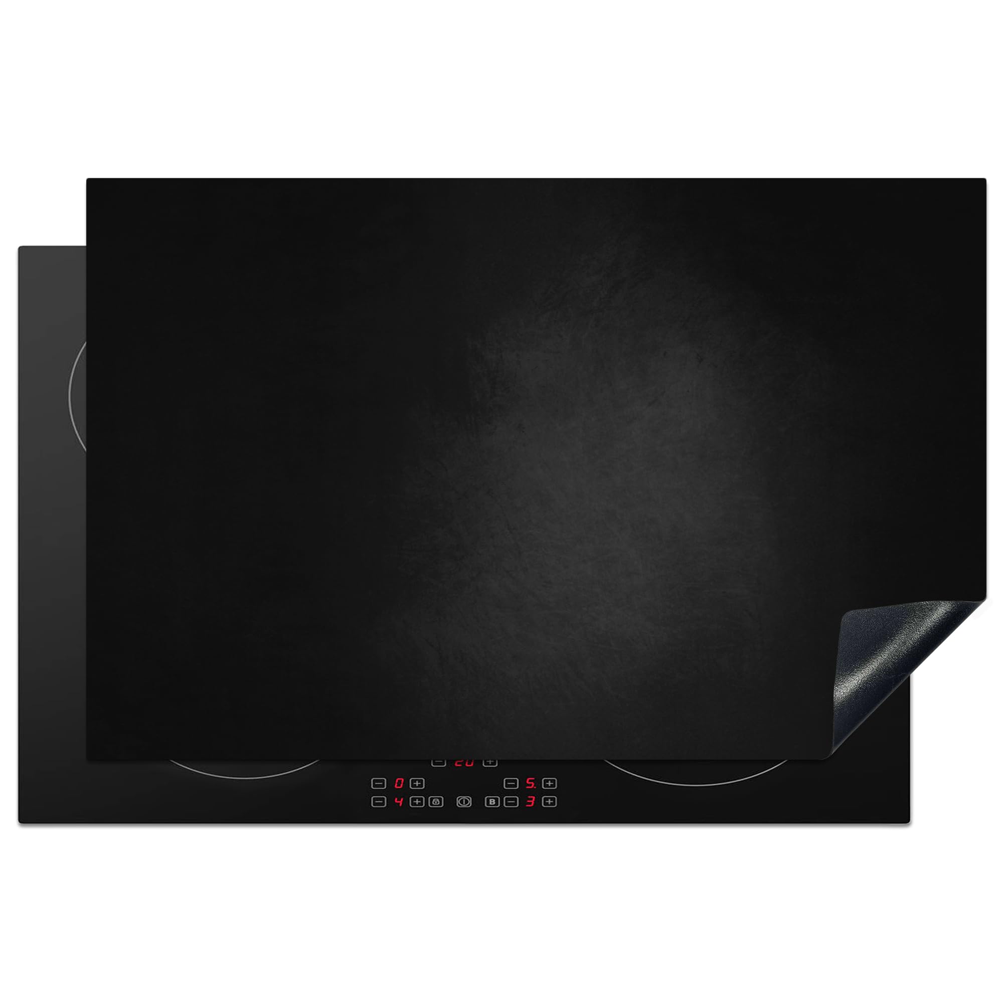 KitchenYeah© Induction Hob Protector Mat 20.5"x31.9" / 81x52 cm Cooker Top Protectors Cover Ceramic Covers Electric Hobs Vinyl Concrete - Black - Grey - Texture - Industrial — image 1
