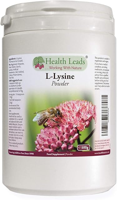 L-Lysine Powder 500g Pharmaceutical Grade (Additive Free)